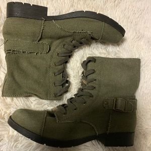 Green Combat Boots